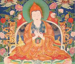 Thangka painting of Atisha Dipankara Shrijnana, founder of the Kadampa tradition